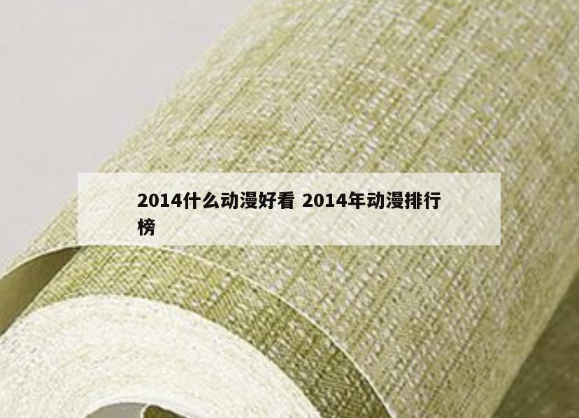 2014什么动漫好看 2014年动漫排行榜