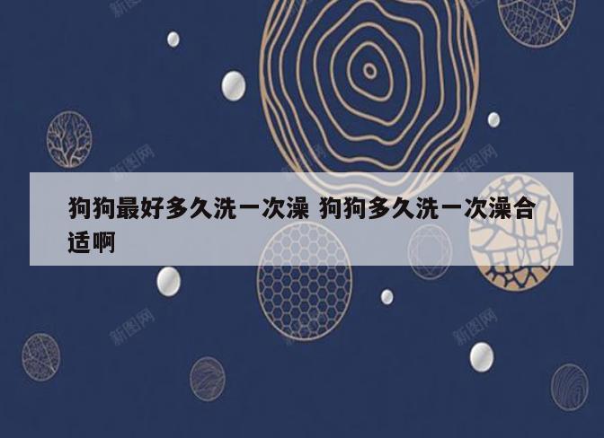 狗狗最好多久洗一次澡 狗狗多久洗一次澡合适啊