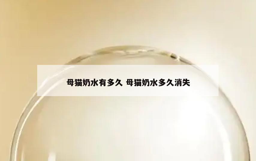 母猫奶水有多久 母猫奶水多久消失