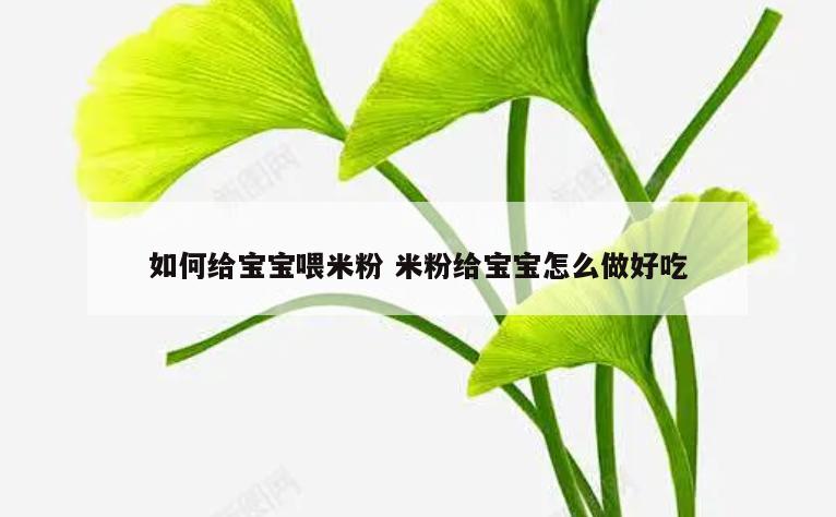 如何给宝宝喂米粉 米粉给宝宝怎么做好吃