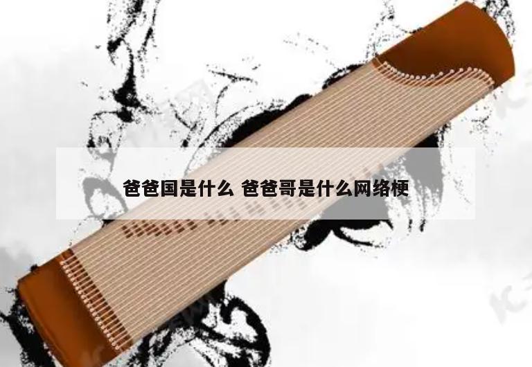 爸爸国是什么 爸爸哥是什么网络梗