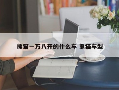 熊猫一万八开的什么车 熊猫车型
