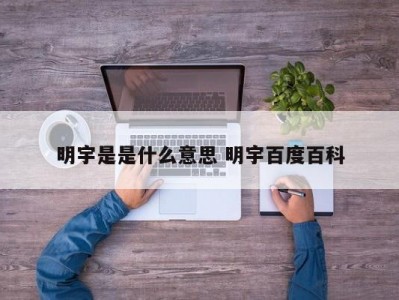 明宇是是什么意思 明宇百度百科