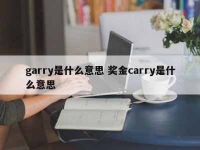garry是什么意思 奖金carry是什么意思