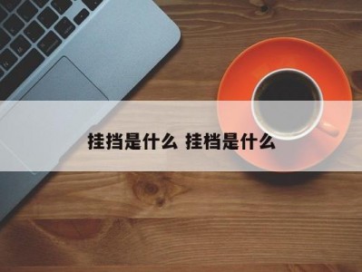 挂挡是什么 挂档是什么